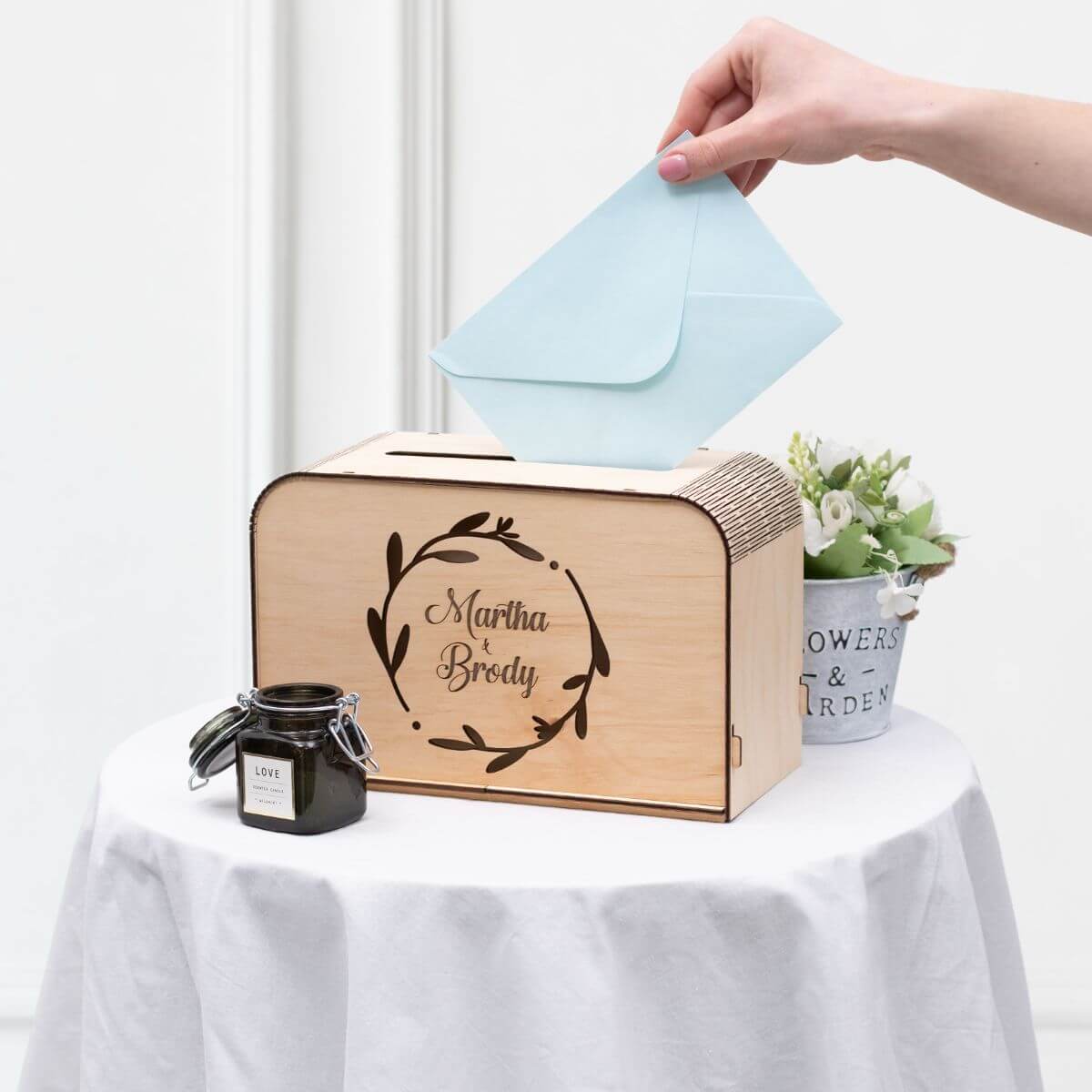 Engraving Wedding Card Box