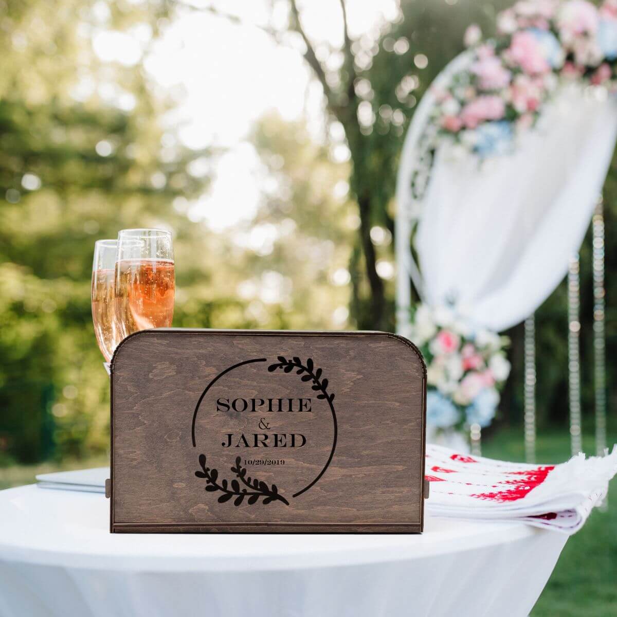 Engraving Wedding Card Box