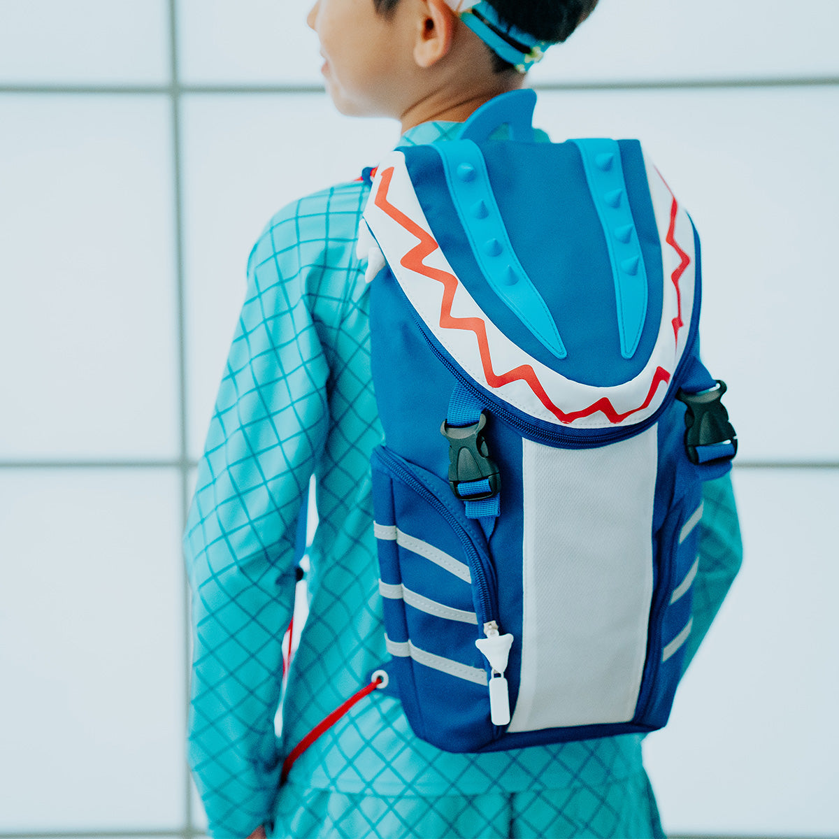 Shark Fin Blue Backpack