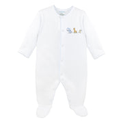 Baby Animals Embroidery Footie | Baby Boy