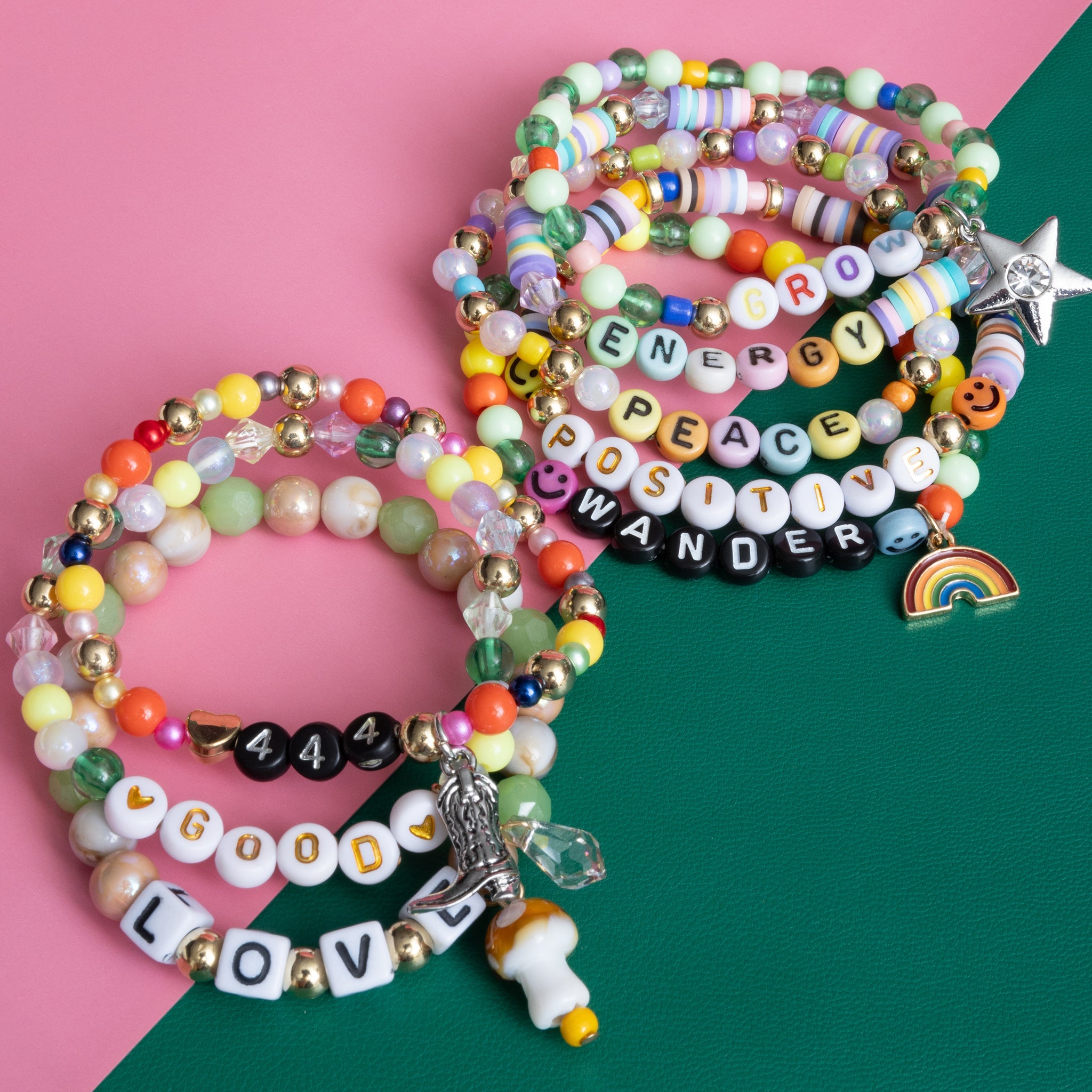 Good Vibes Yin Yang Charm Diy Letter Bead Jar