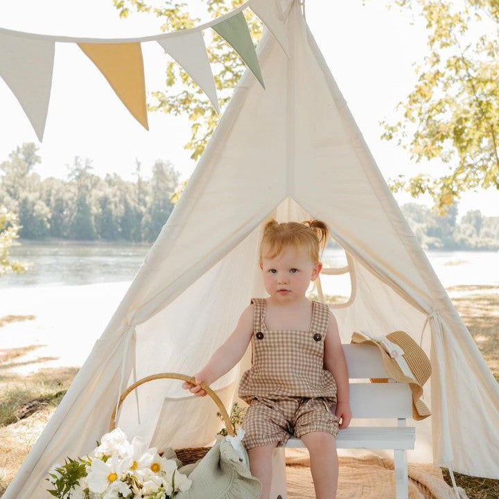 Tiny Land® Teepee Tent For Kids With Mat – Indoor Play Tent With Floor Mat