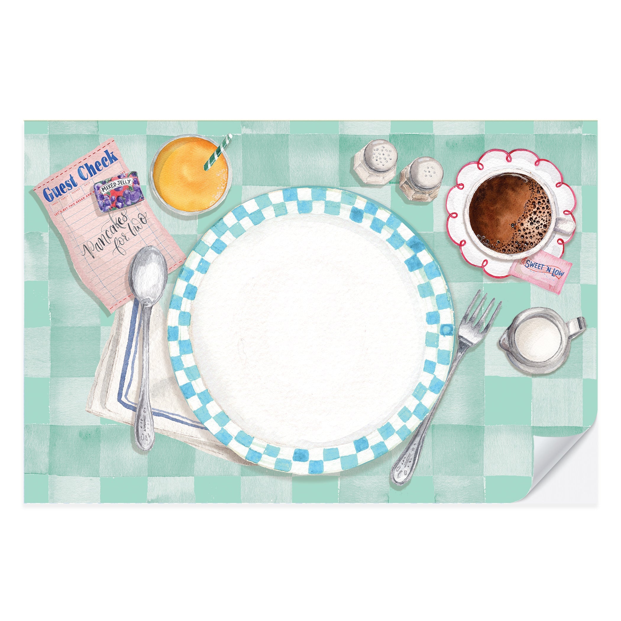 Breakfast At The Diner Placemat Pad