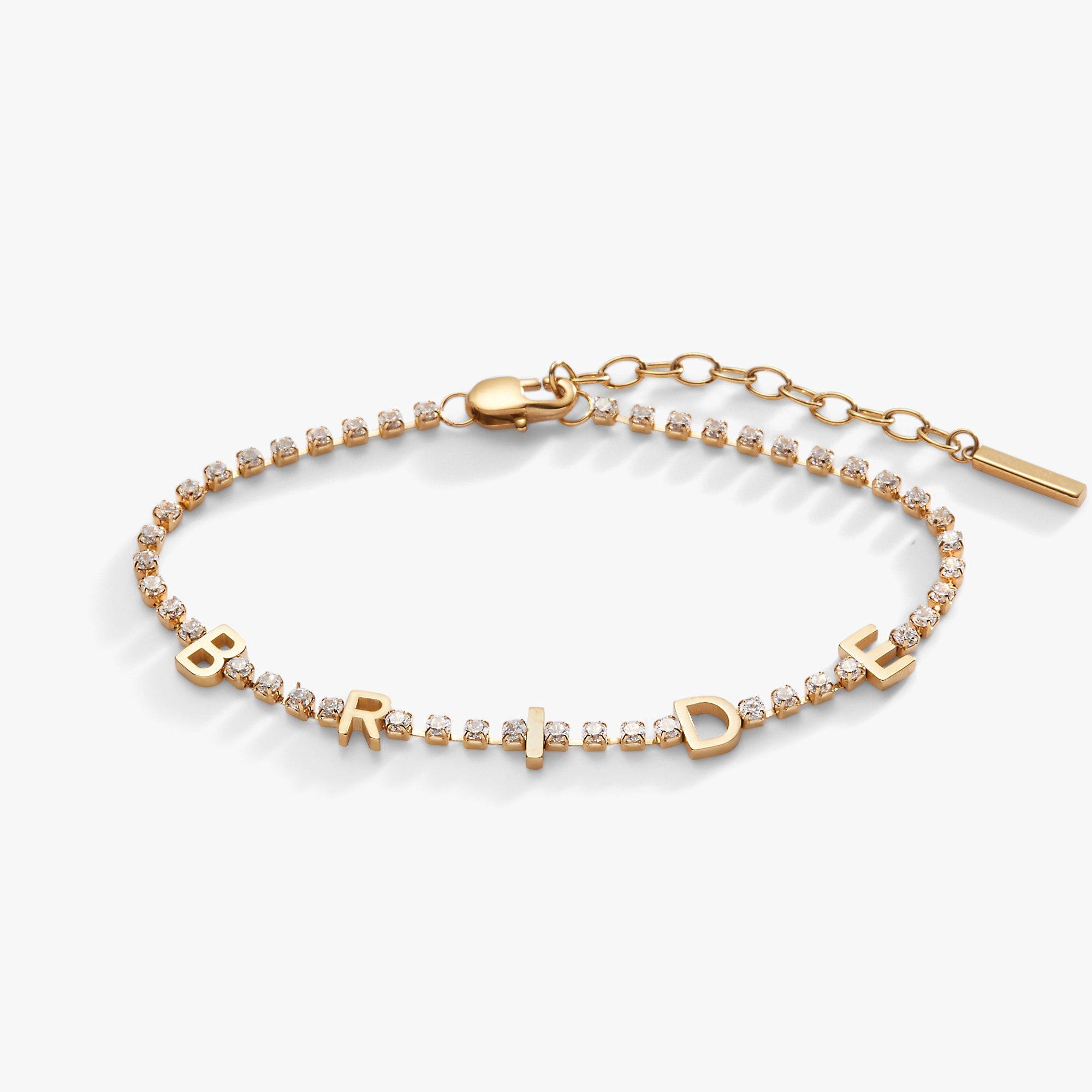 "bride" Crystal Tennis Bracelet