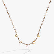 “bride” Crystal Tennis Necklace
