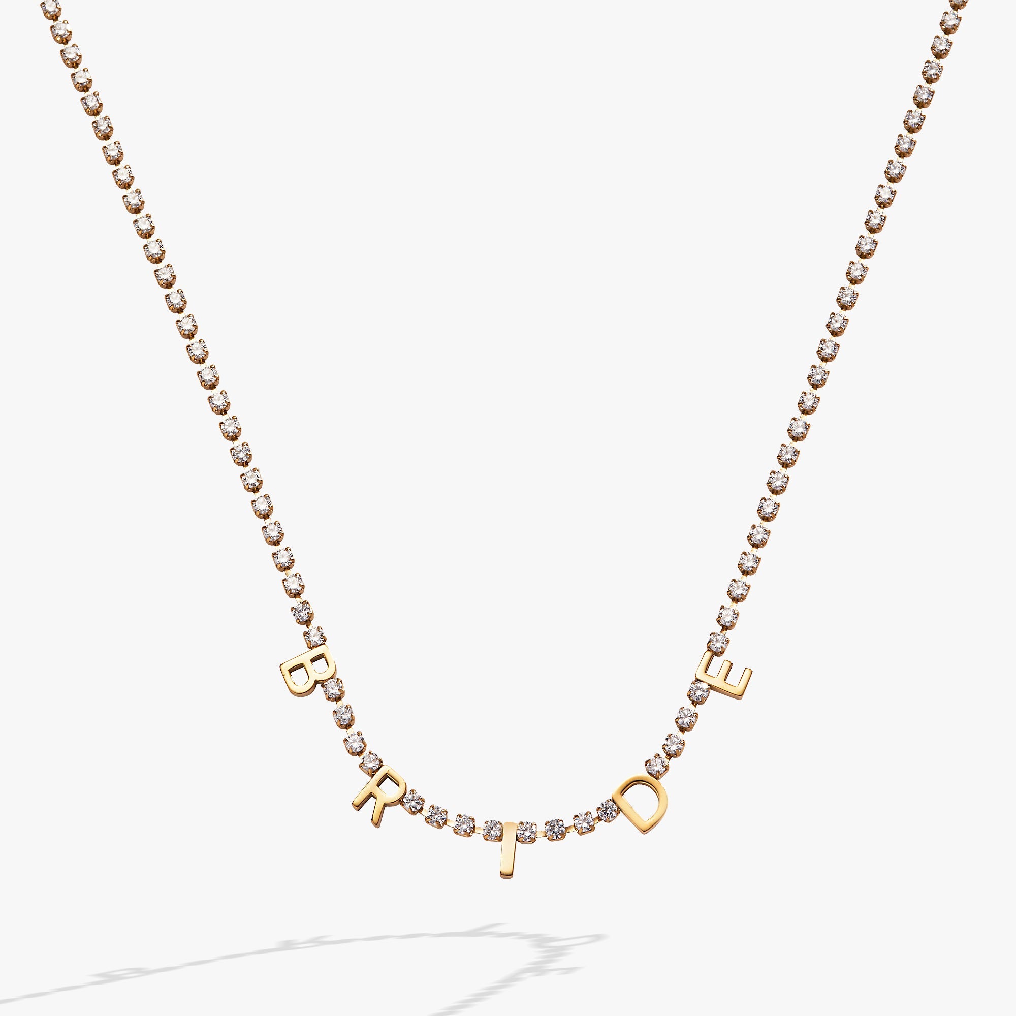 “bride” Crystal Tennis Necklace
