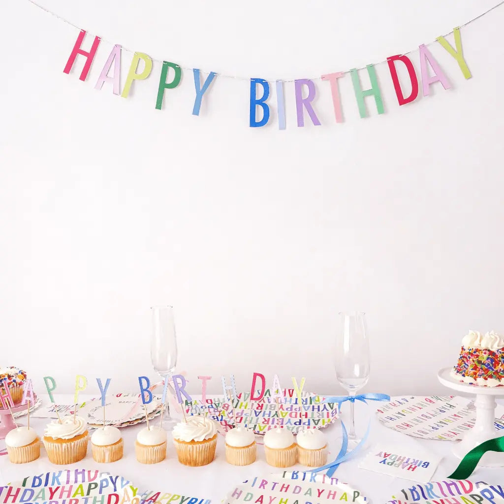 Bright Happy Birthday Banner Hg
