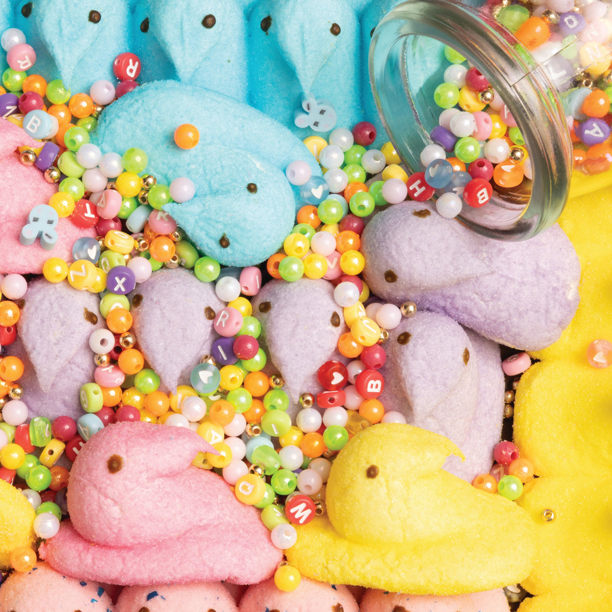Easter Bunny Beads Multicolor Diy Letter Jar