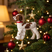 Hand Knit Alpaca Wool Christmas Ornament - Brittany Spaniel Dog