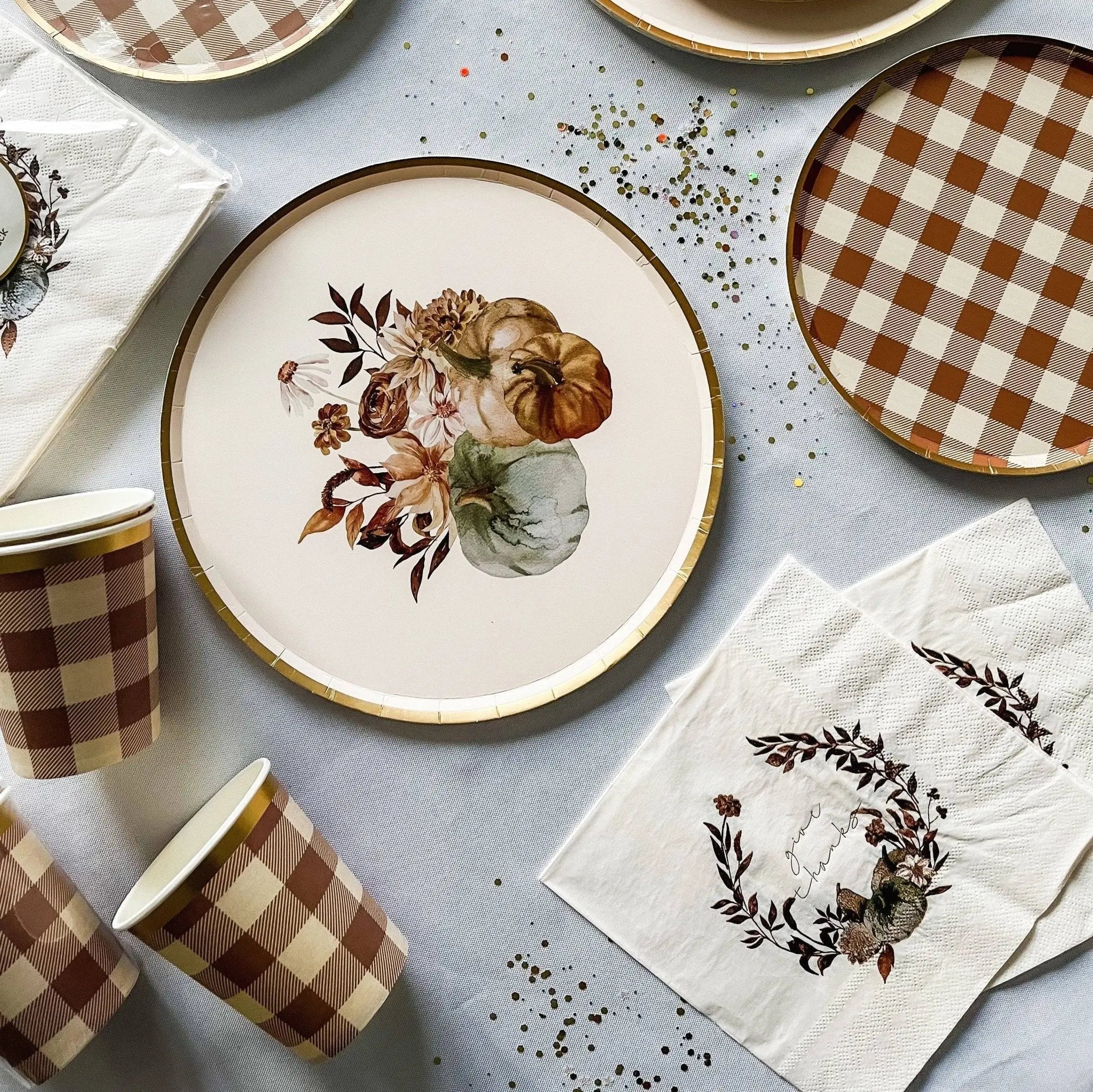 Fall Plaid Cups