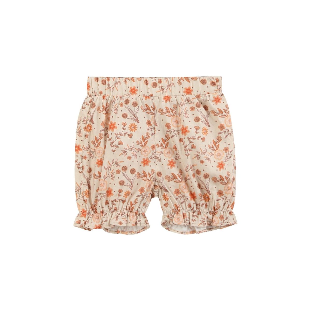 Brown Floral Smocked Dress And Bloomer Set