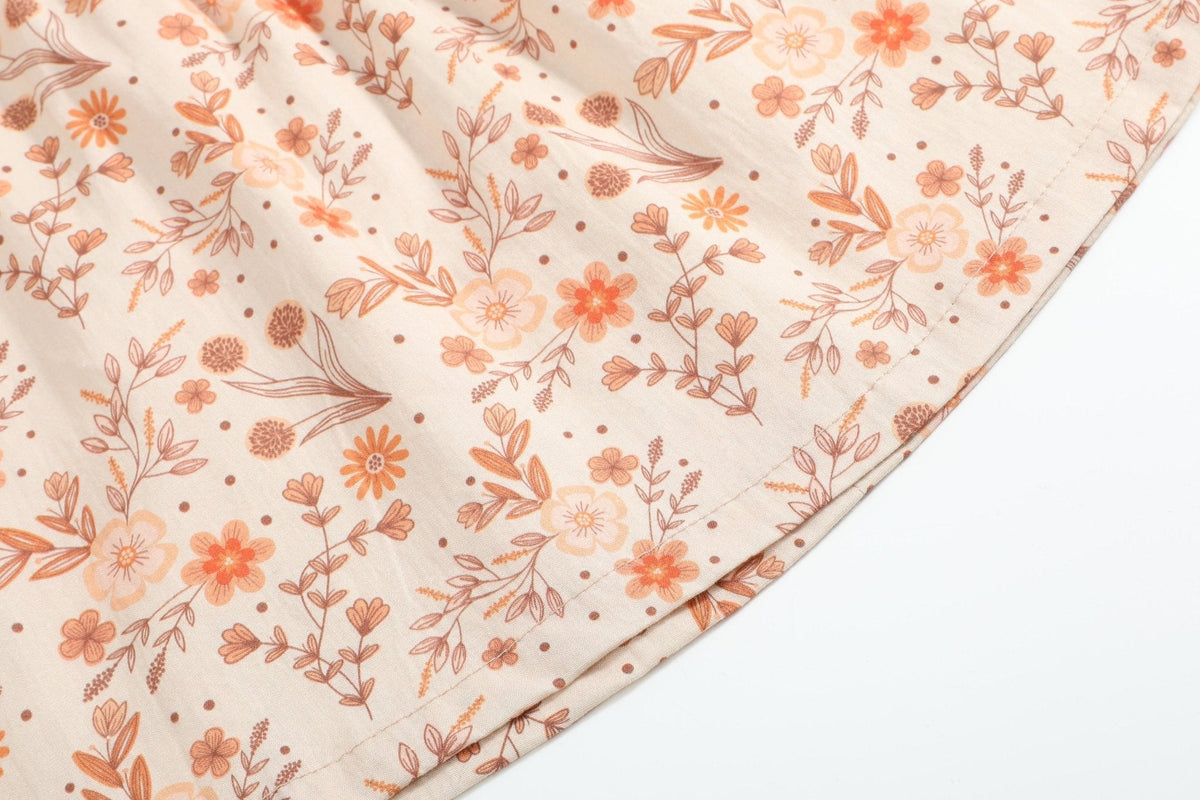 Brown Floral Tunic And Leggings Set