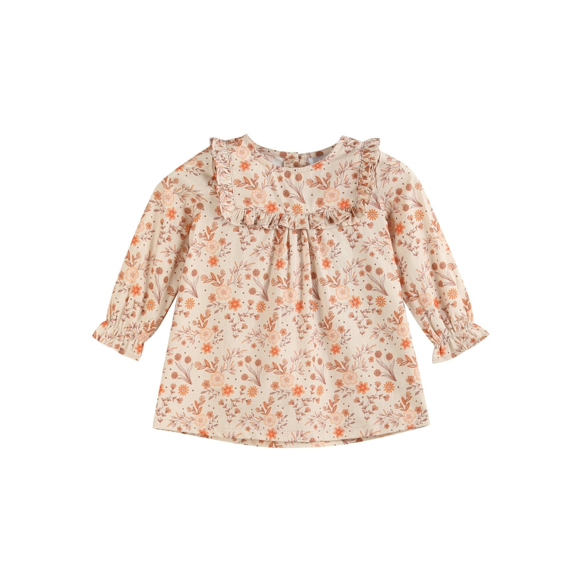 Brown Floral Tunic And Leggings Set