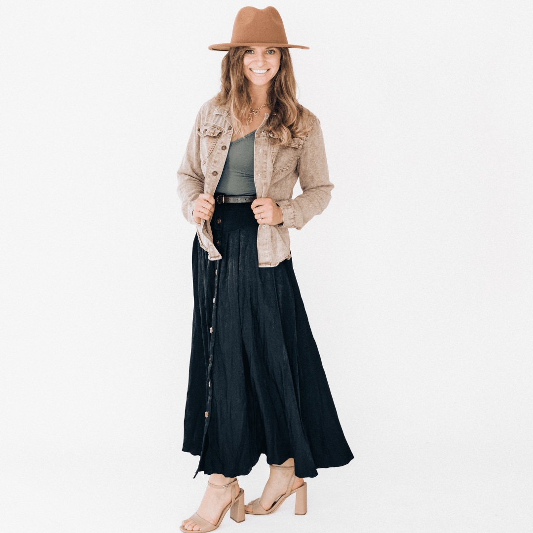 Brown Denim Jacket - Women