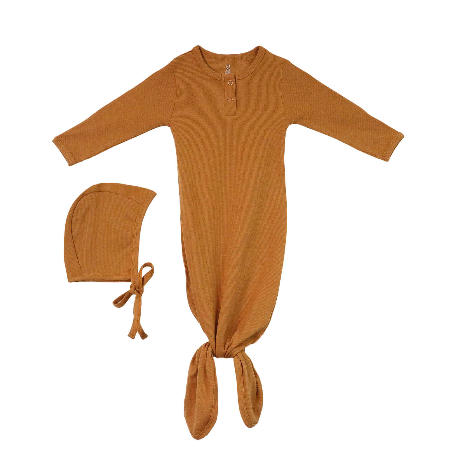 Organic Knotted Gown Set-bonnet