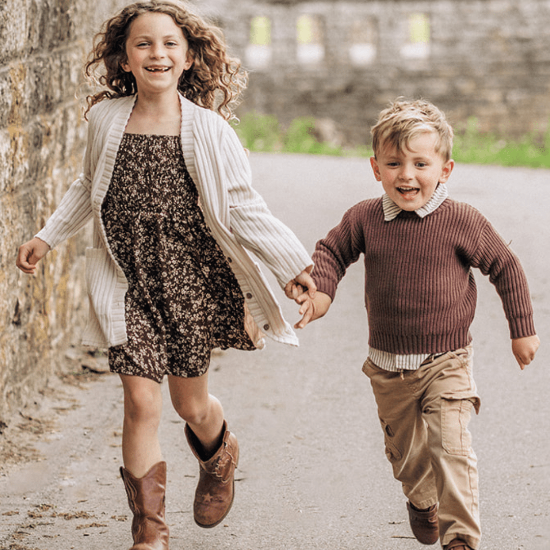 Chocolate Brown Knit Pullover Sweater- Child
