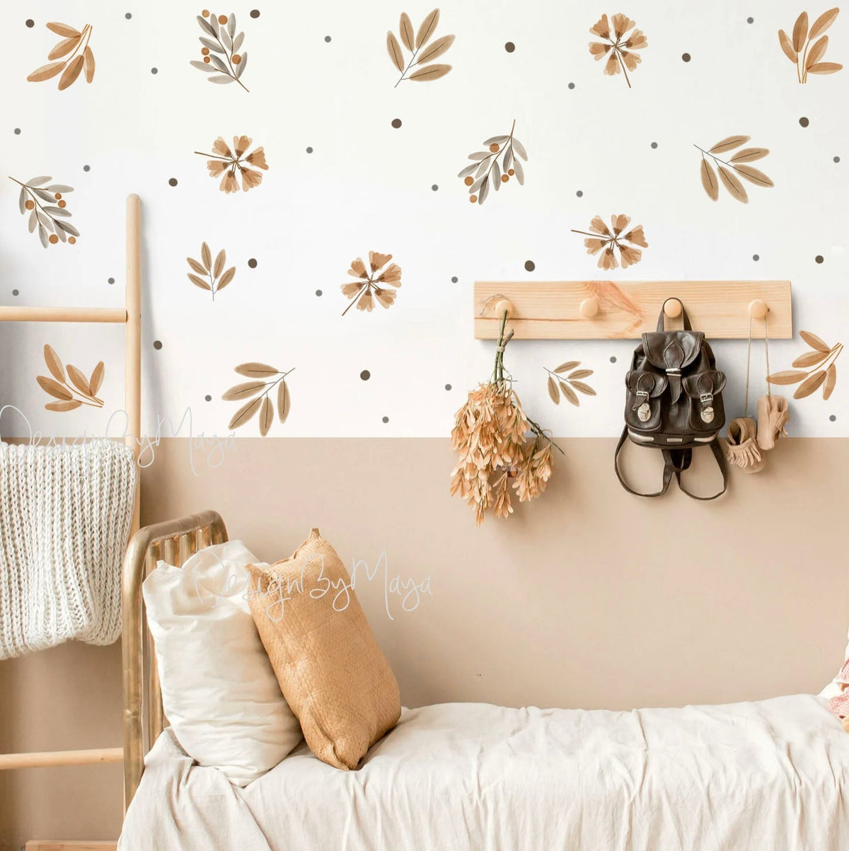 Wild Flowers & Leaves - Fabric Nursery Wall Art Decals