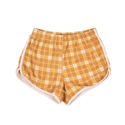 Retro Shorts | Organic Cotton Terry - Buckwheat Plaid