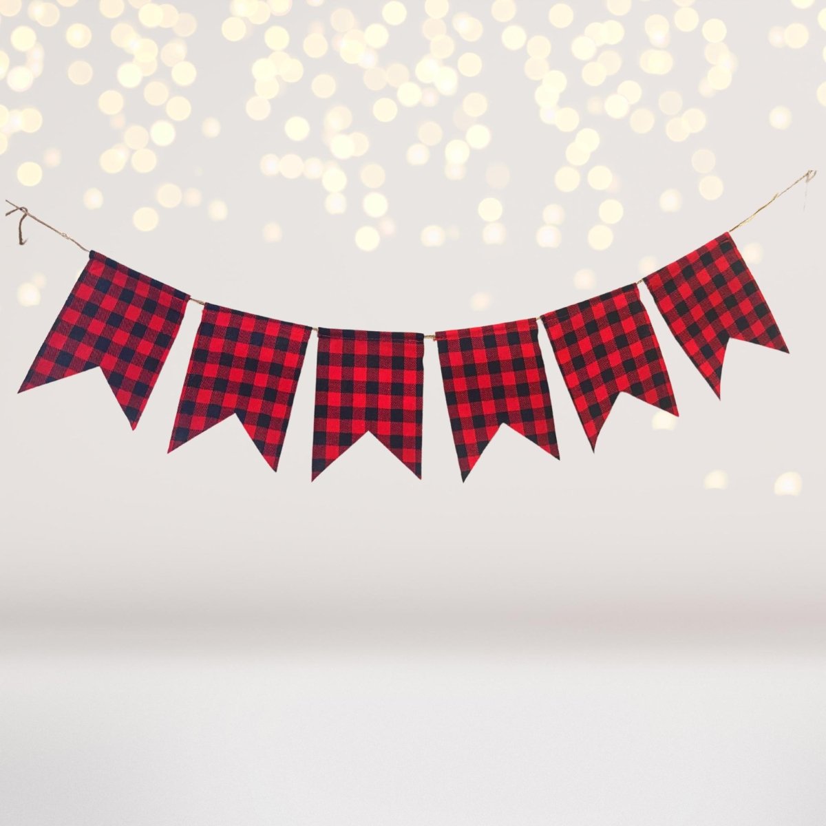 Buffalo Plaid Party Banner- Lumberjack Plaid Decor