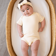 Organic Cotton Short Sleeve Bodysuit – Lemonade Yellow