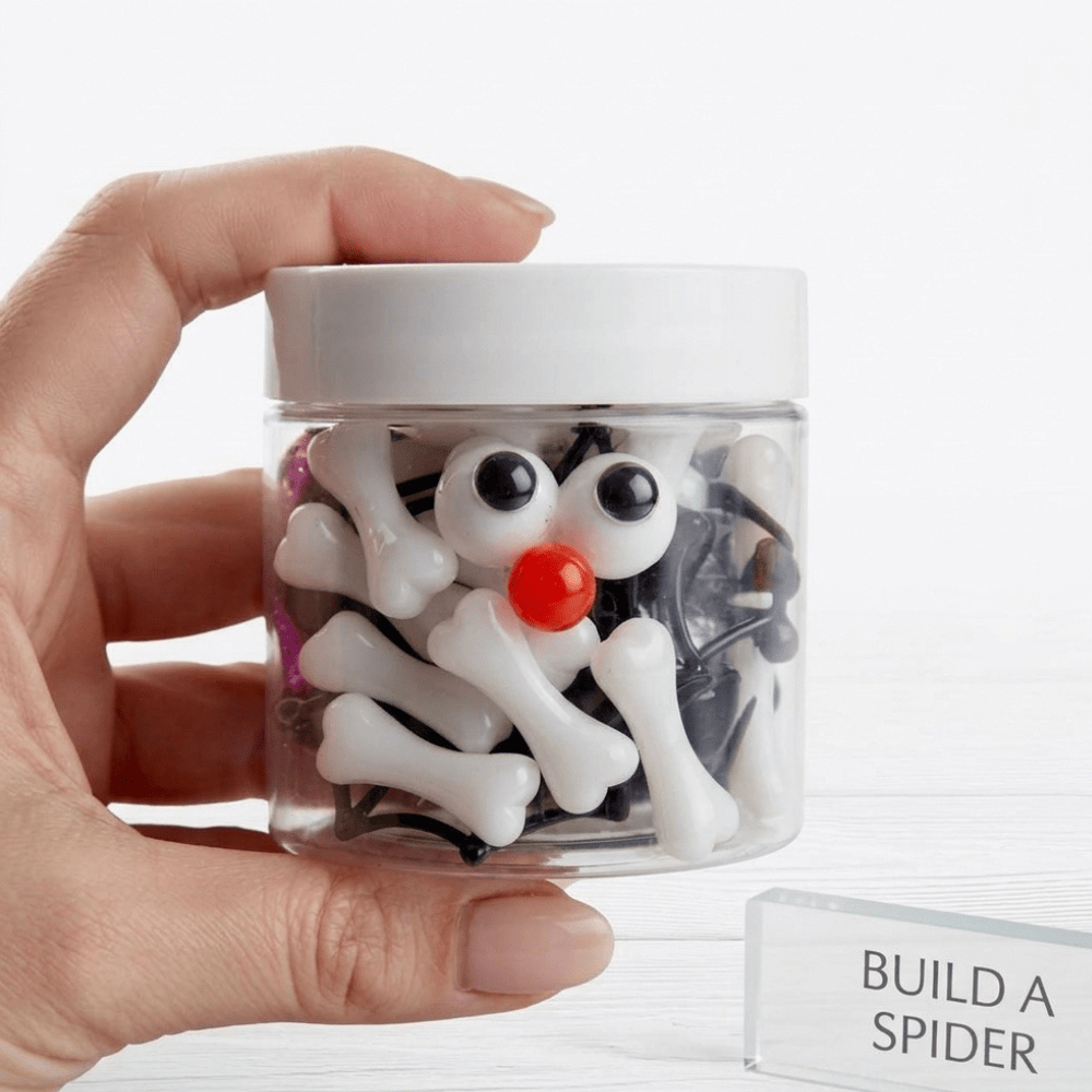 Build A Spider Play Dough Jar