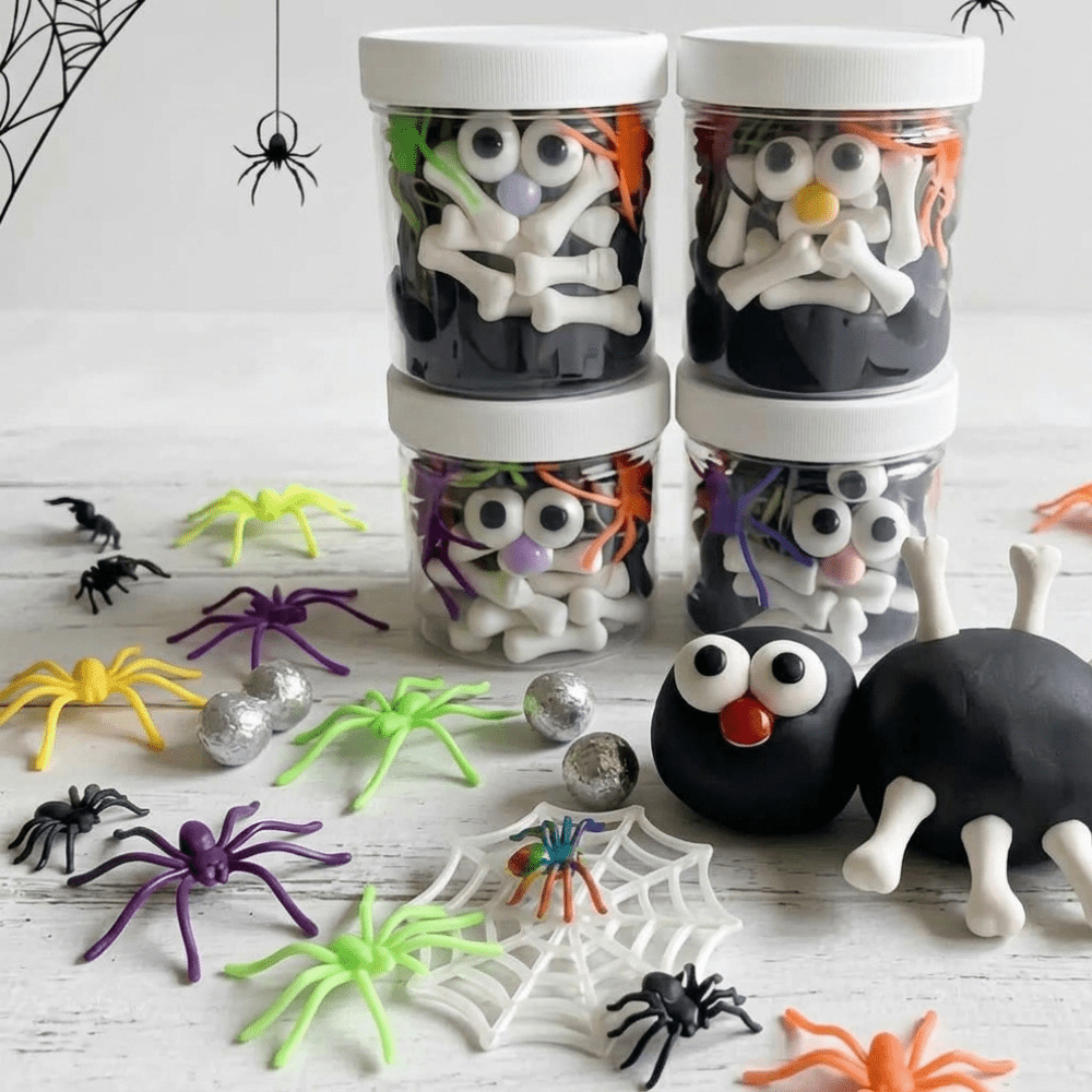 Build A Spider Play Dough Jar