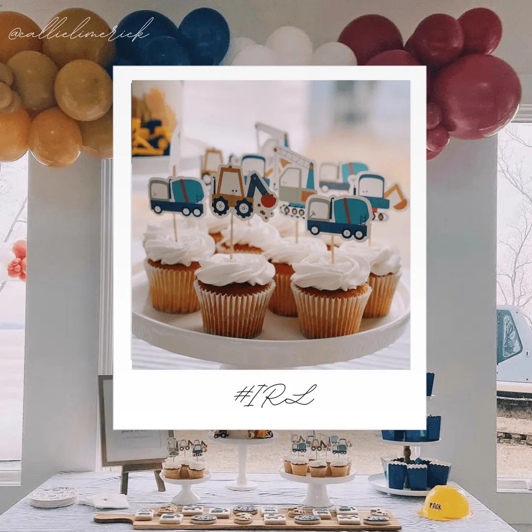 Builder Cupcake Toppers (8 Per Set)