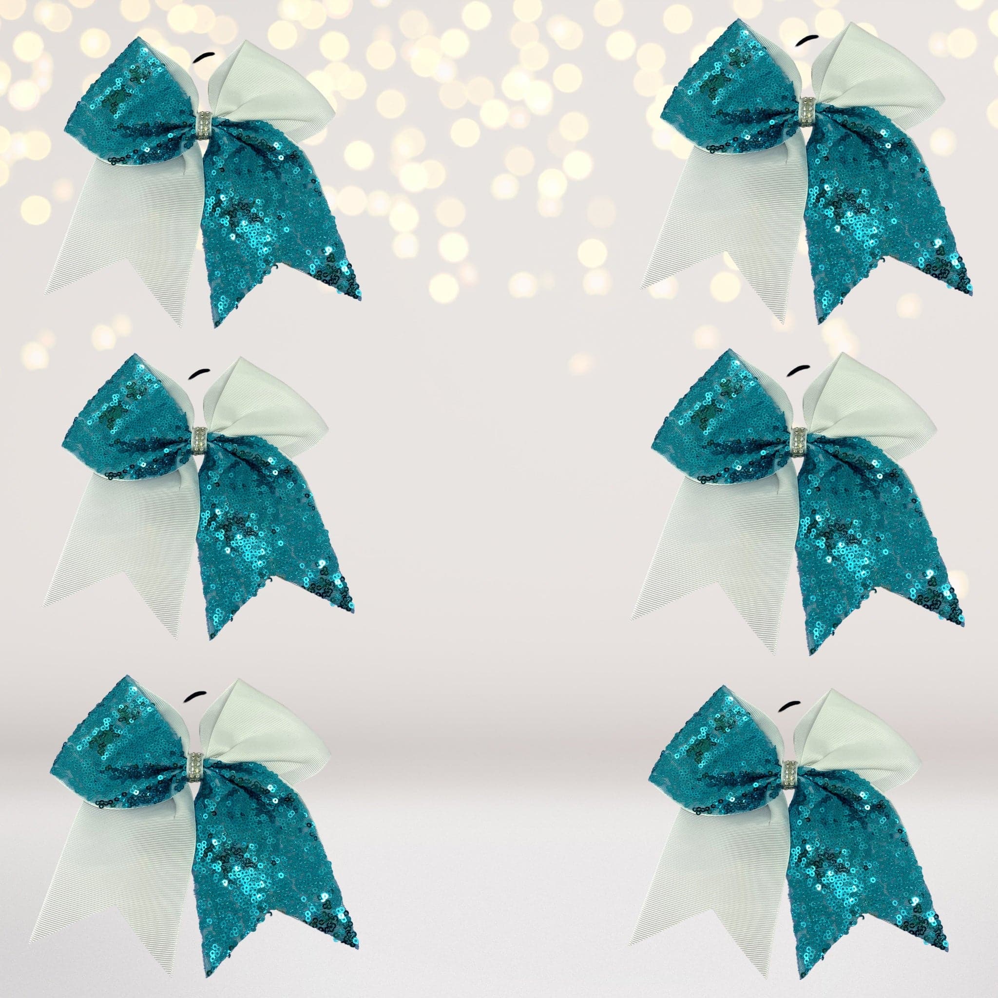 Bundle Sequin Cheer Ponies, Sequin Cheerleader Hair Bow Pack
