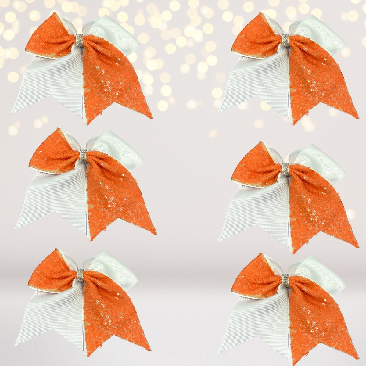 Bundle Sequin Cheer Ponies, Sequin Cheerleader Hair Bow Pack