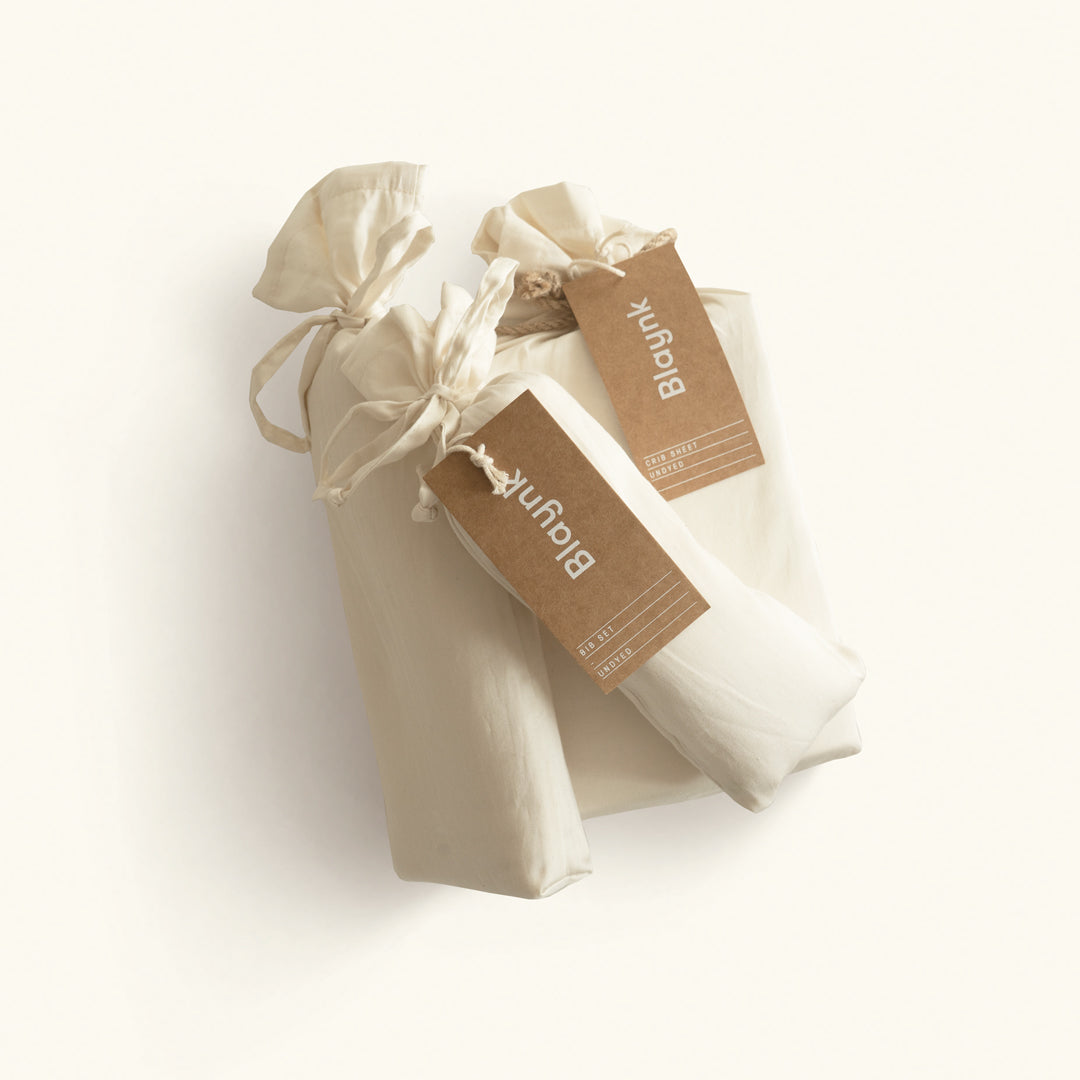 Organic Cotton Muslin Baby Bundle Set And Crib Sheet