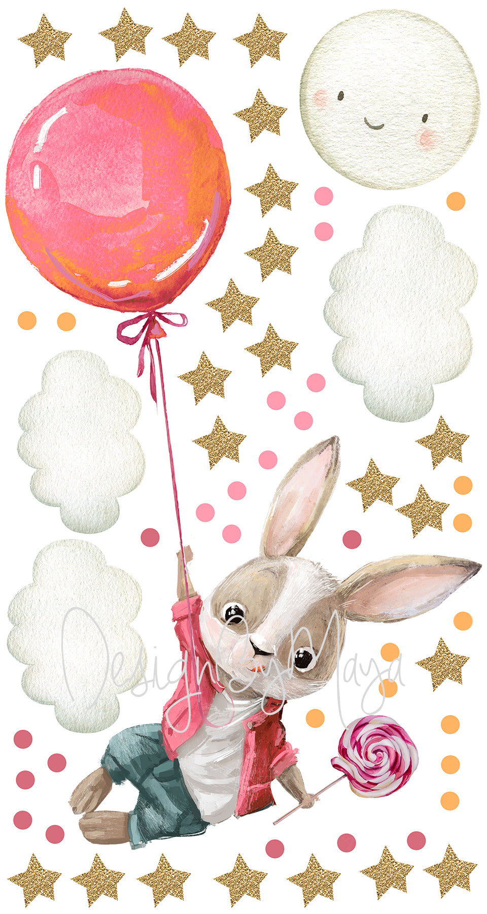 Hot Air Balloons And Planes Set - Fabric Nursery Wall Art Decals