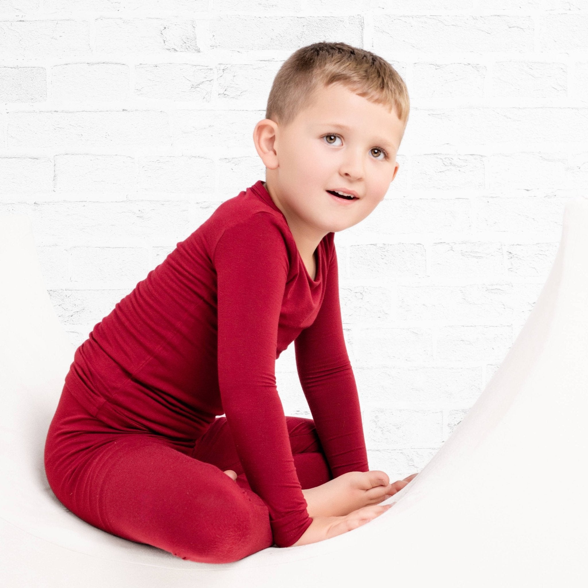 Burgundy Long Sleeve Pj's