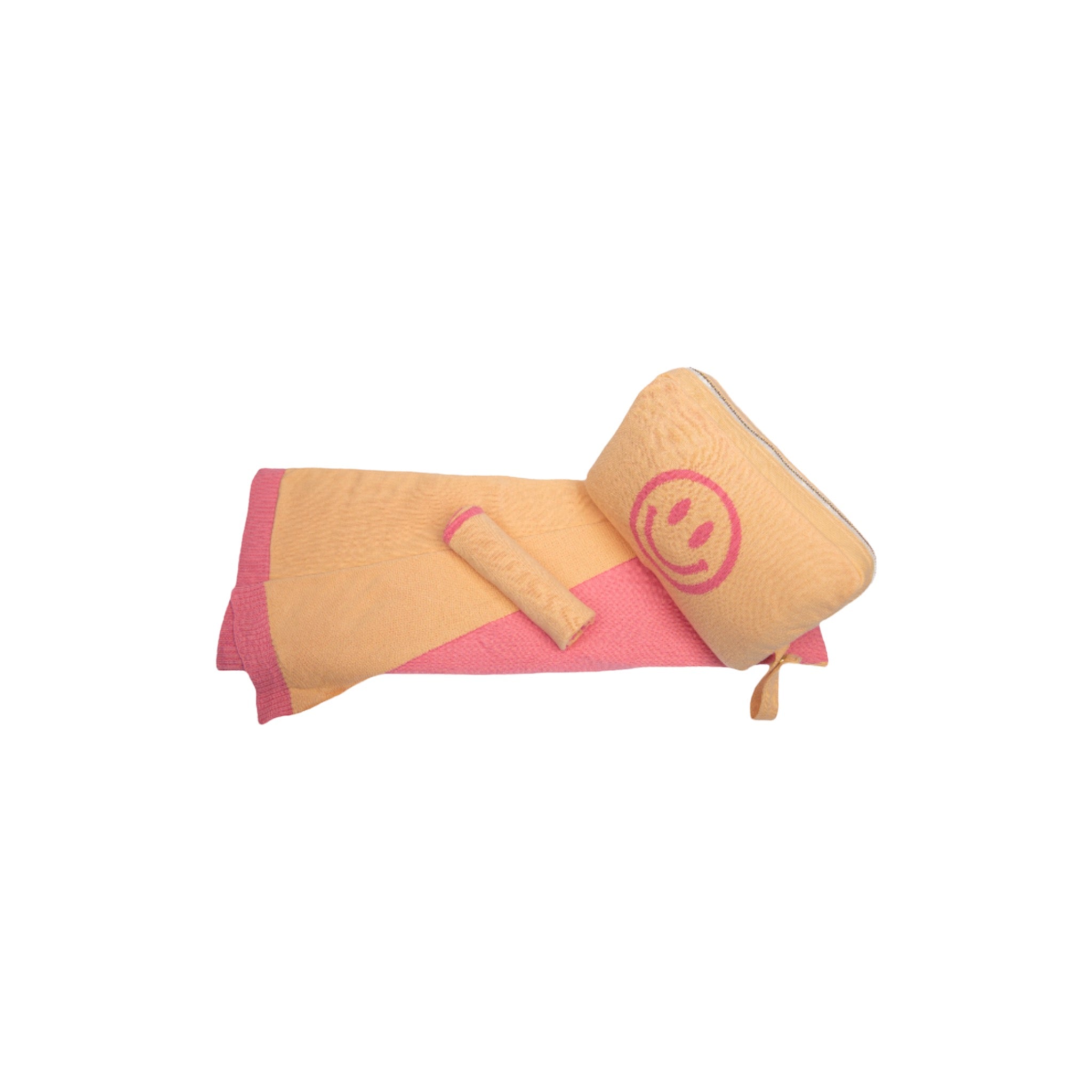 Smiley Clutter Pink/mud Yellow