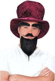 Black Bushy Brow, Pointed Tip Moustache & Beard Set