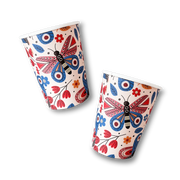 Butterfly Cups, Set Of 8