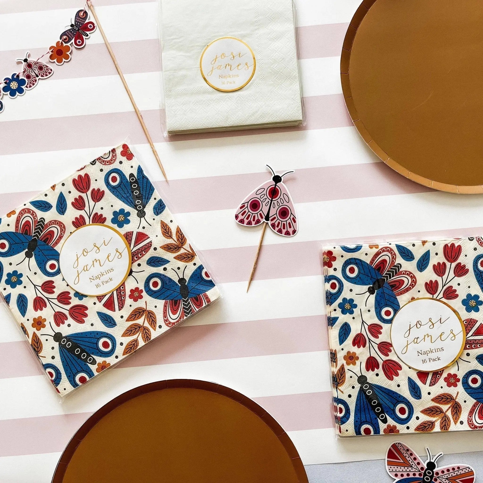 Buttefly Napkins Large, Set Of 8