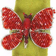 Butterfly Napkin Ring Red And Orange