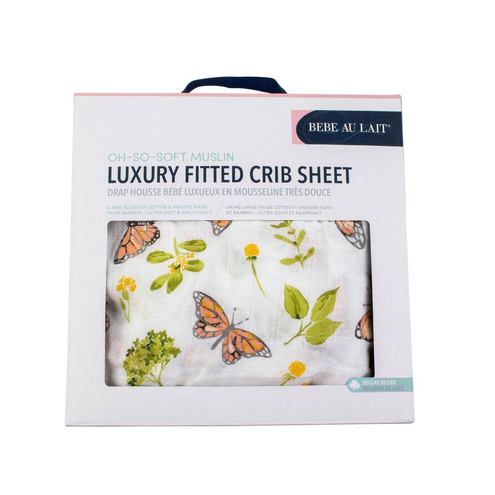 Butterfly Oh So Soft Muslin Crib Sheet