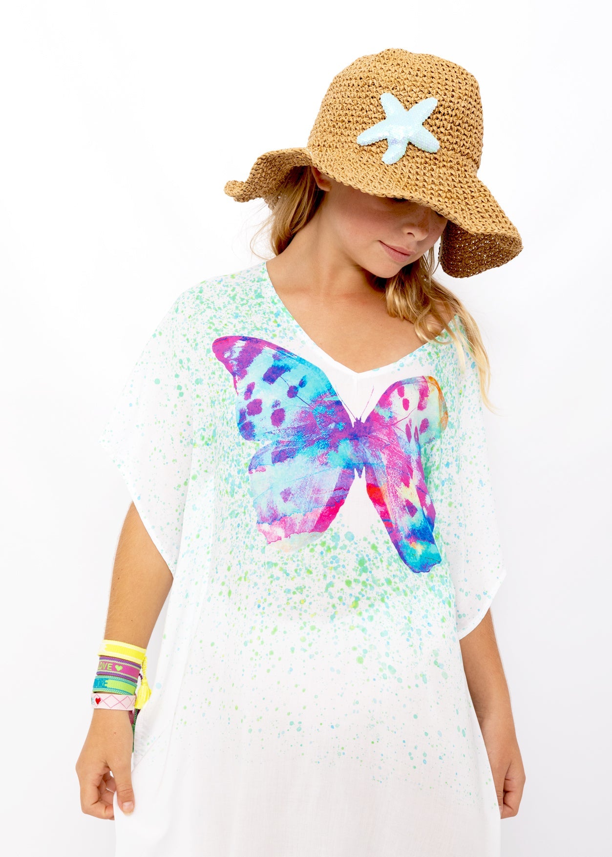 Butterfly Mint Splash Cover Up