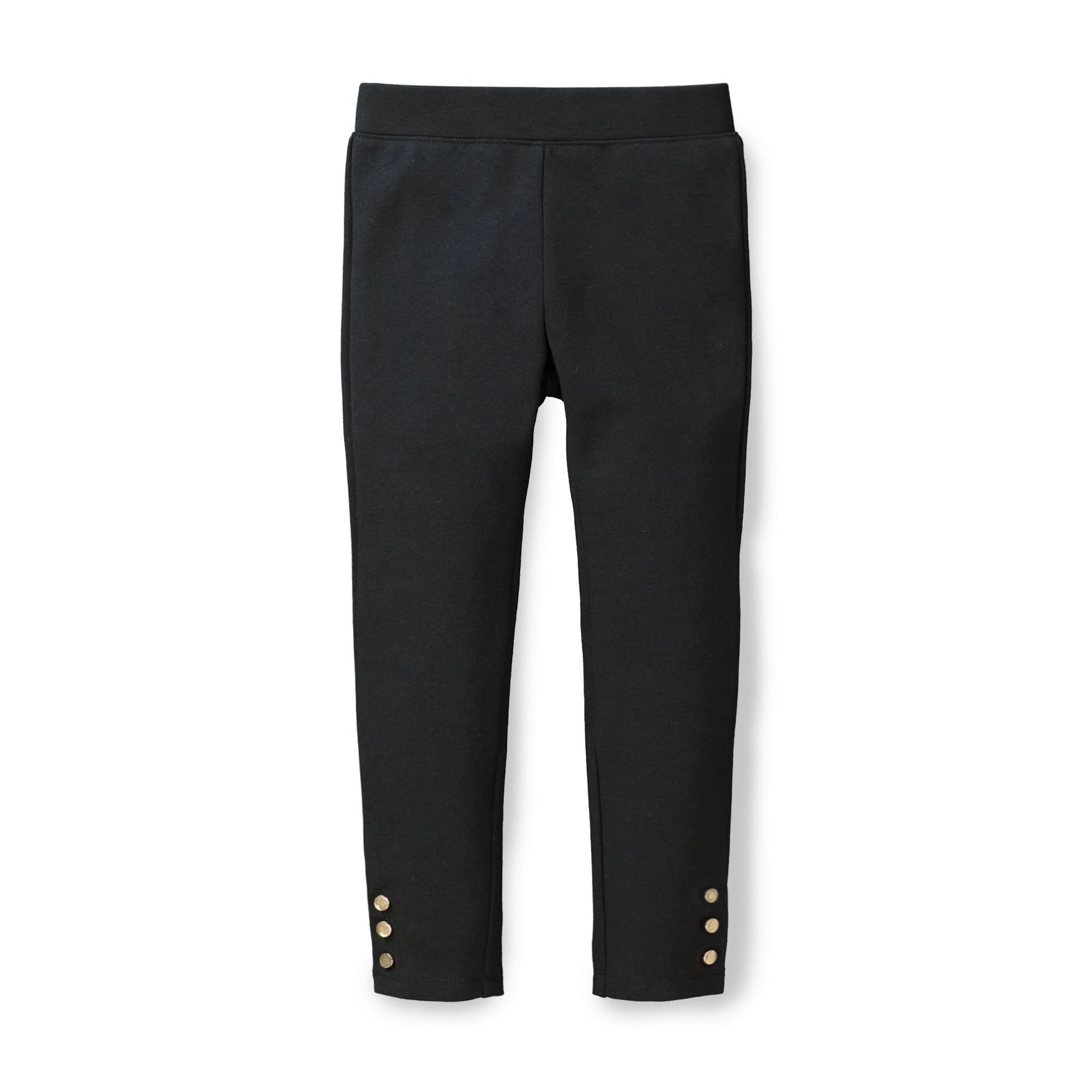 Button Cuff Ponte Pant Black - Baby