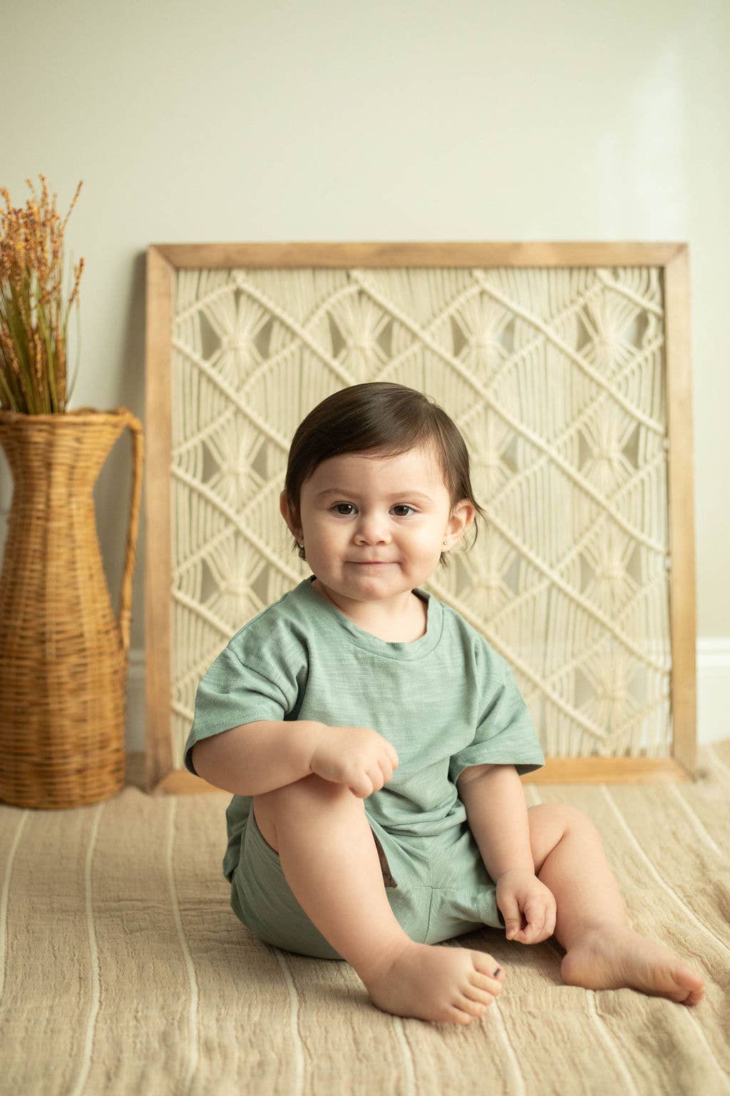Emoji/smiley Face Short Sleeve Baby Lounge Set