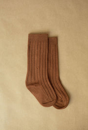 Back To School Brown-knee High Socks