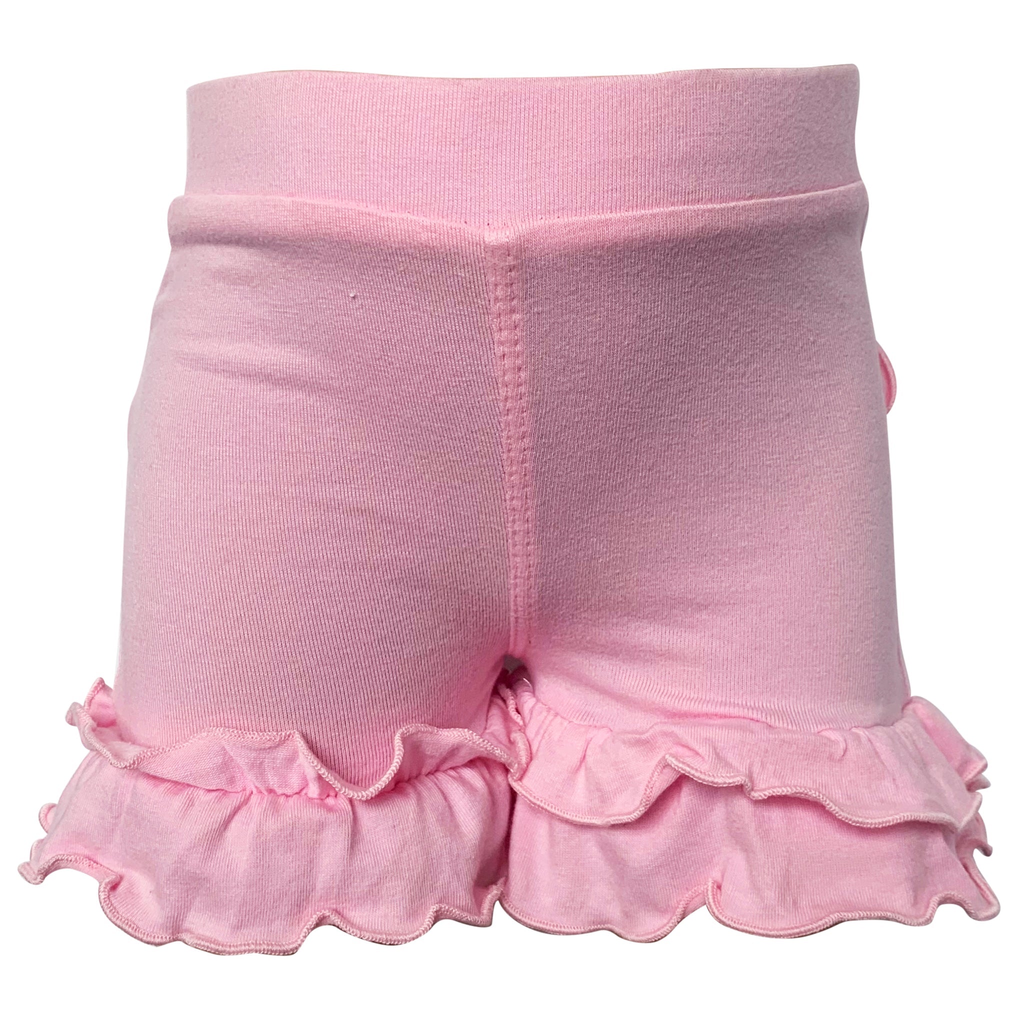 Annloren Baby/toddler Girls Boutique Light Pink Ruffle Butt Shorts