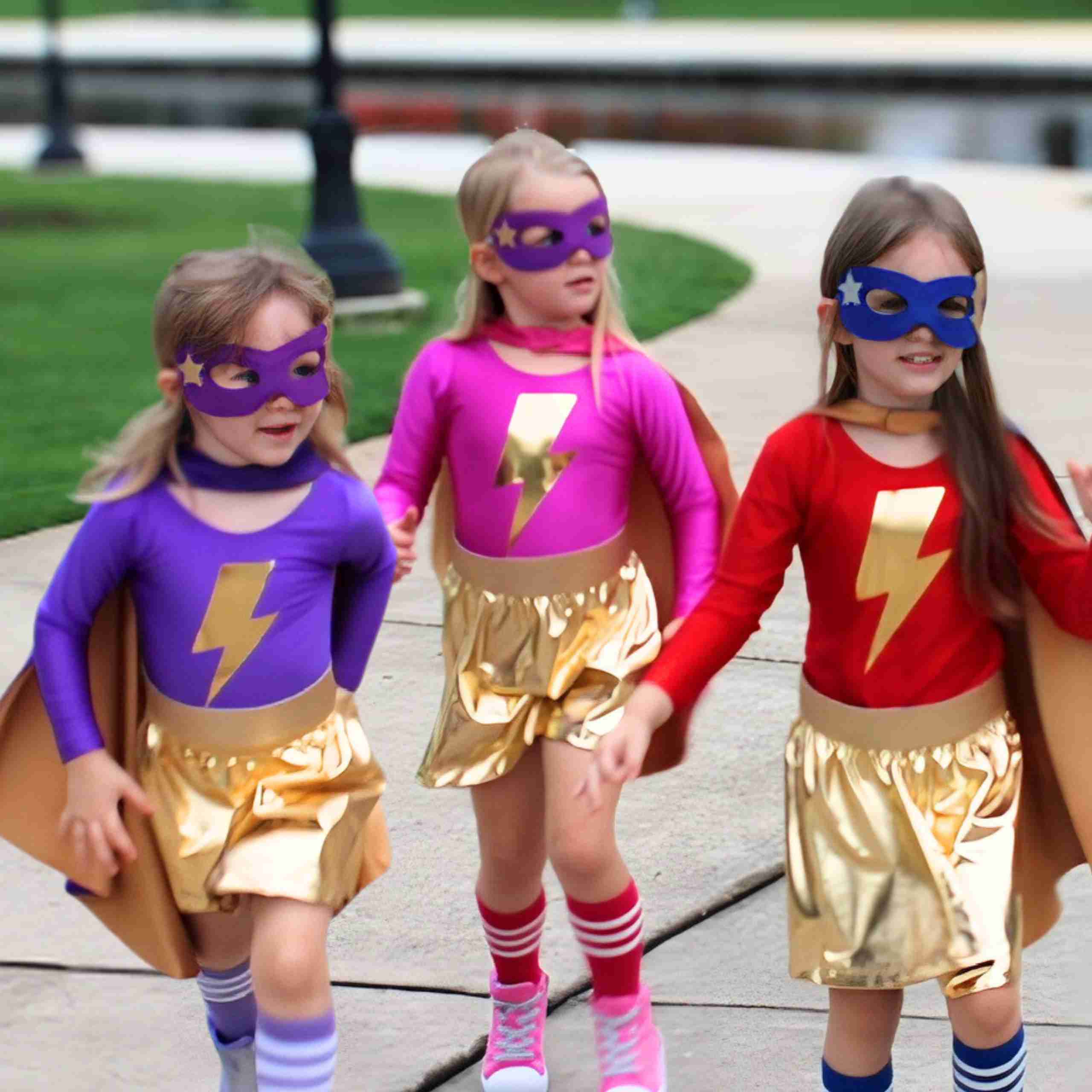Superhero Star Costume Set, Pink/purple