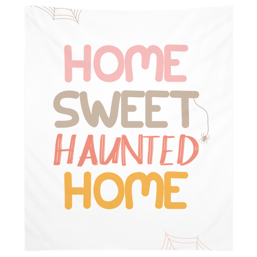 Sweet Haunted Home Tapestry, Wall Decor, Banner, Halloween Banner, Boo Banner, Halloween Decor