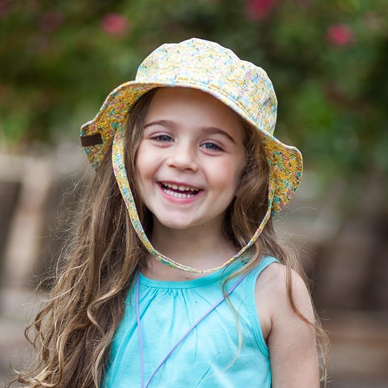 Toddler/little Girls Bucket Sun Hat (1-2y) (2-6y) Yellow