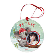 Festive North Pole Personalized Photo Ornament