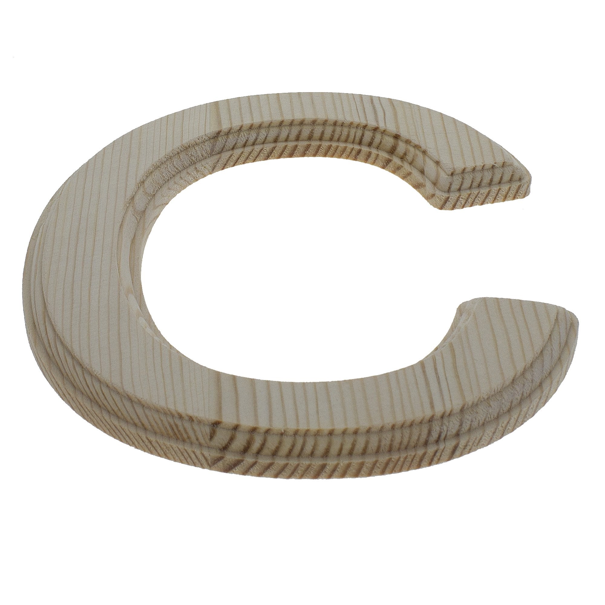 Unfinished Wooden Arial Font Letter C (6.25 Inches)