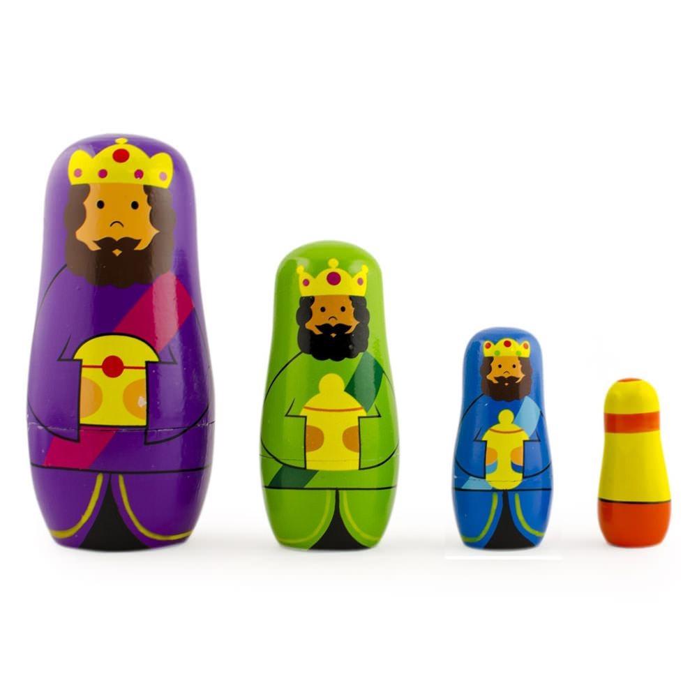 Set Of 4 Unfinished Wooden Nesting Dolls Craft 4 Inches