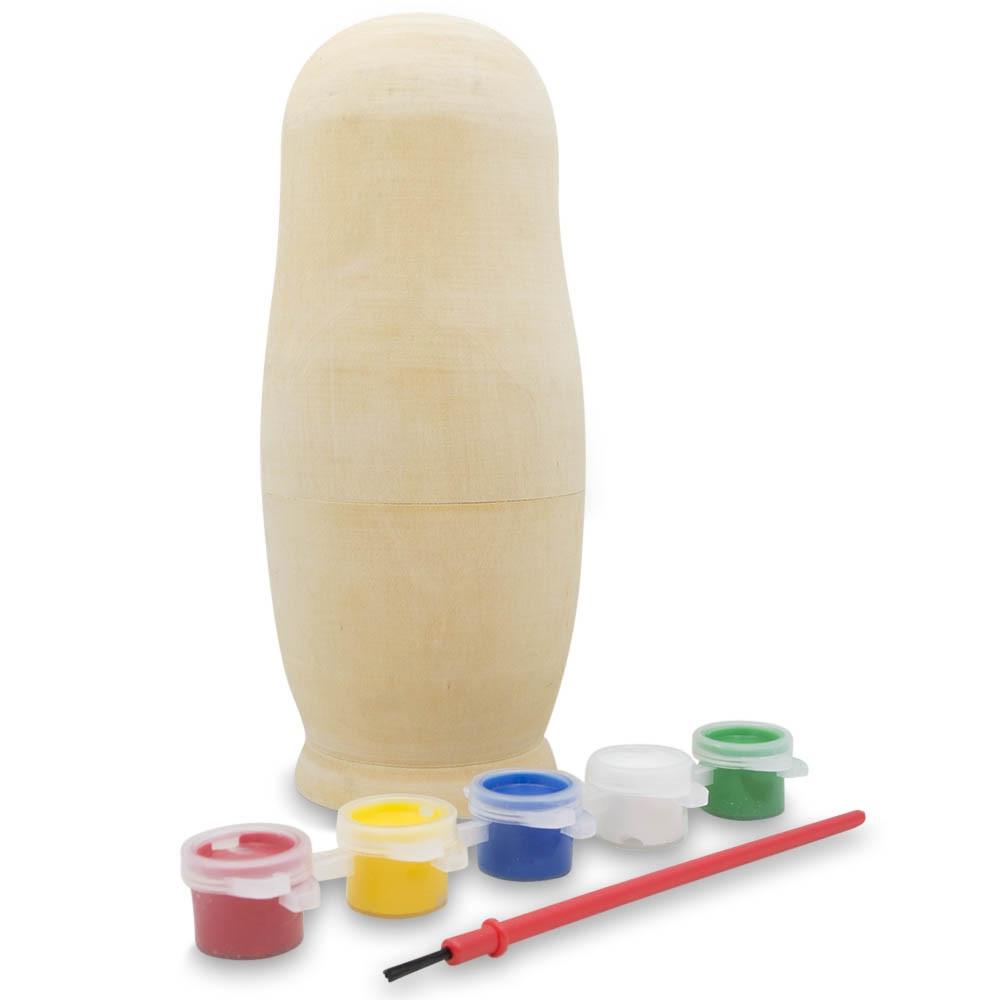 Paint Your Own Single Unfinished Wooden Nesting Doll 6.75 Inches